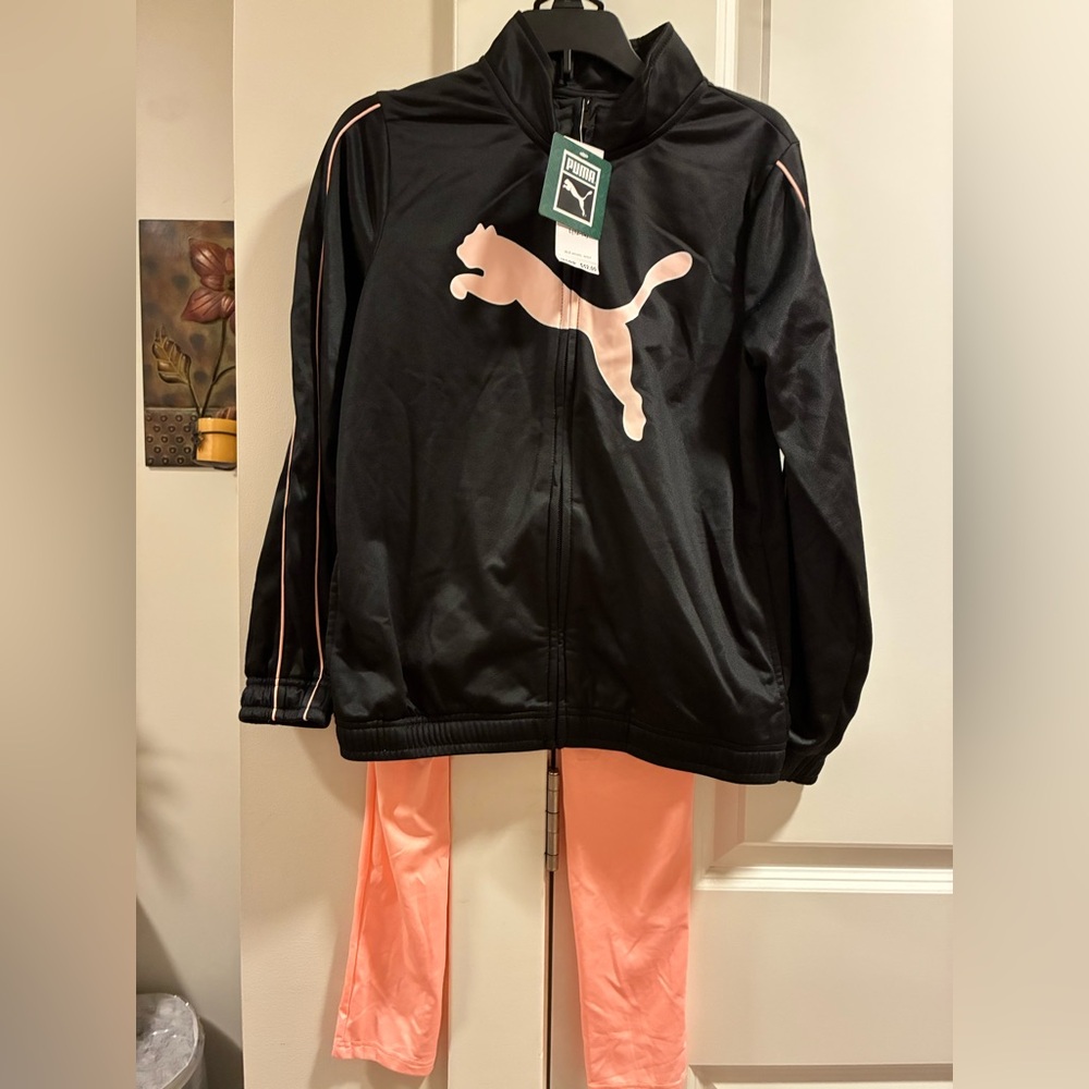 Puma Black Jacket with Pink Details